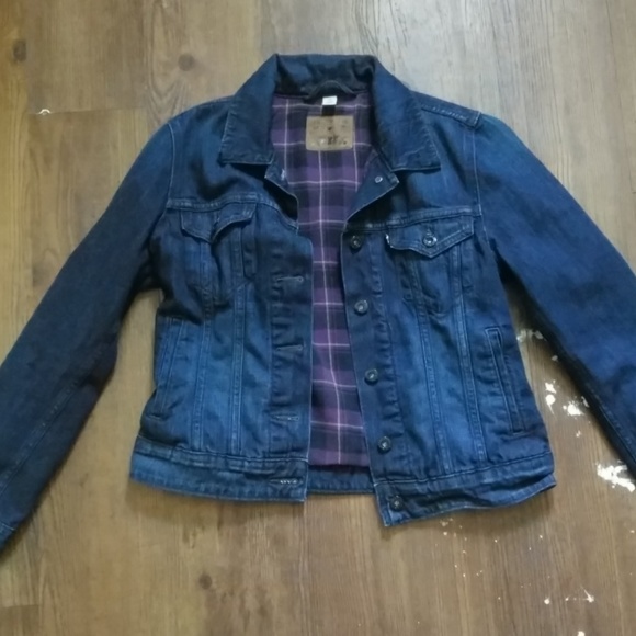 levi jean jacket flannel lined